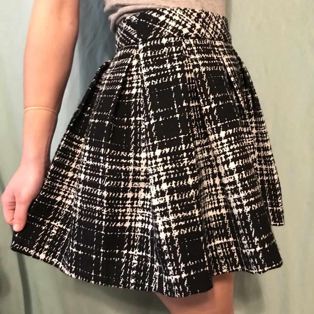 Puffy Plaid Skirt
